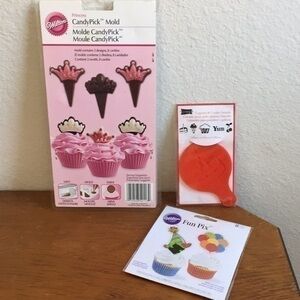 $10 SALE NWT Princess Party Pack Molds + Cupcake Stencils Spring Family Fun
